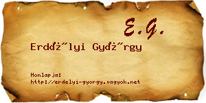 Erdélyi György névjegykártya