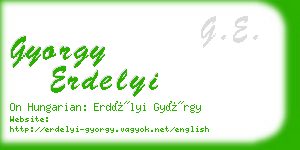 gyorgy erdelyi business card